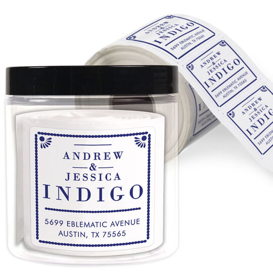 Indigo Square Address Labels